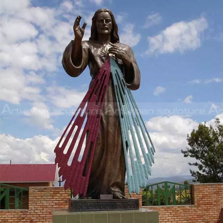 divine mercy outdoor statue