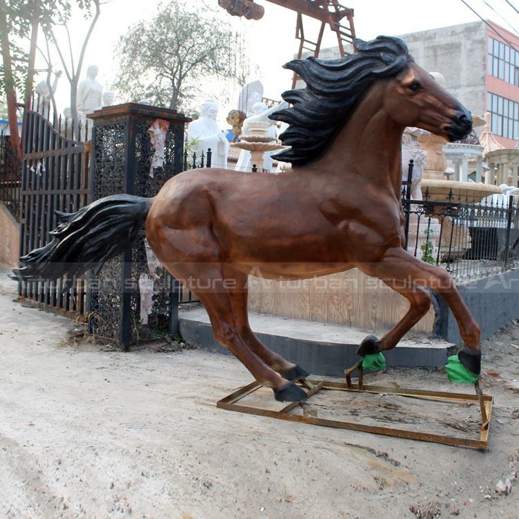 brown horse statue