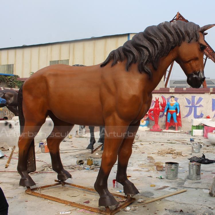 yellow horse statue