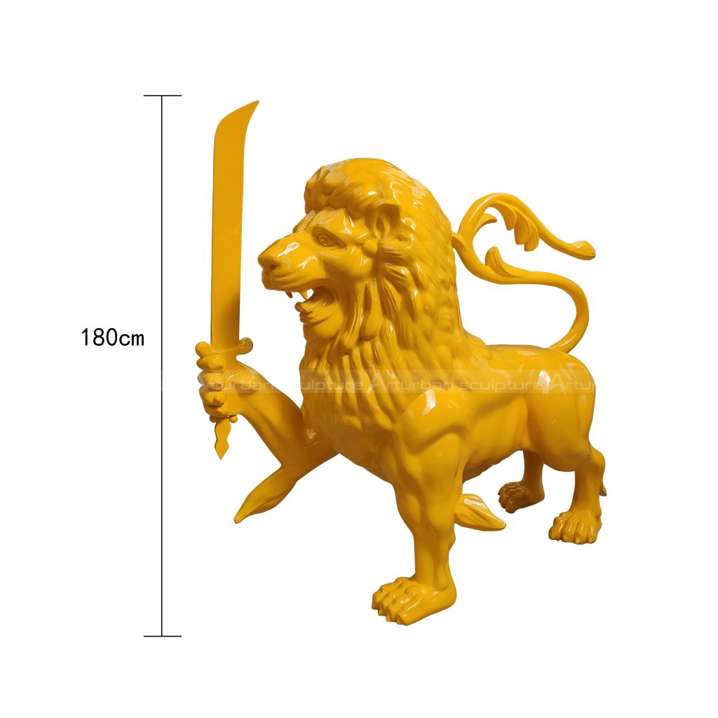 Estátua de Leão em Fibra de Vidro Estátua de Leão em Fibra de Vidro
