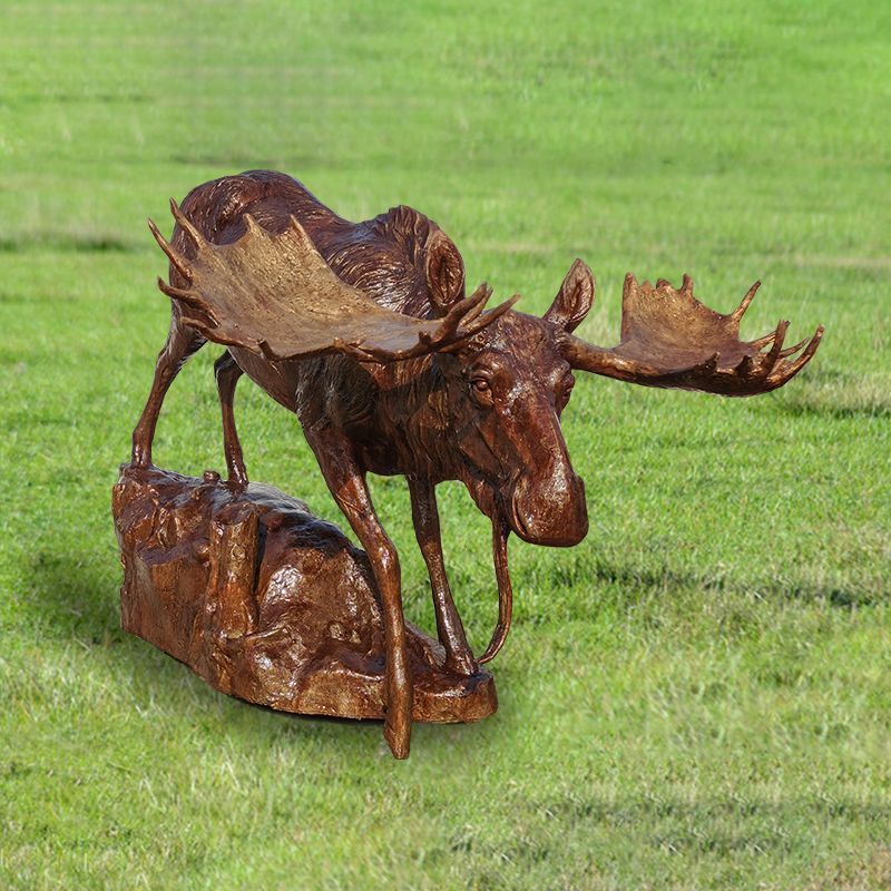 Brass Moose Sculpture