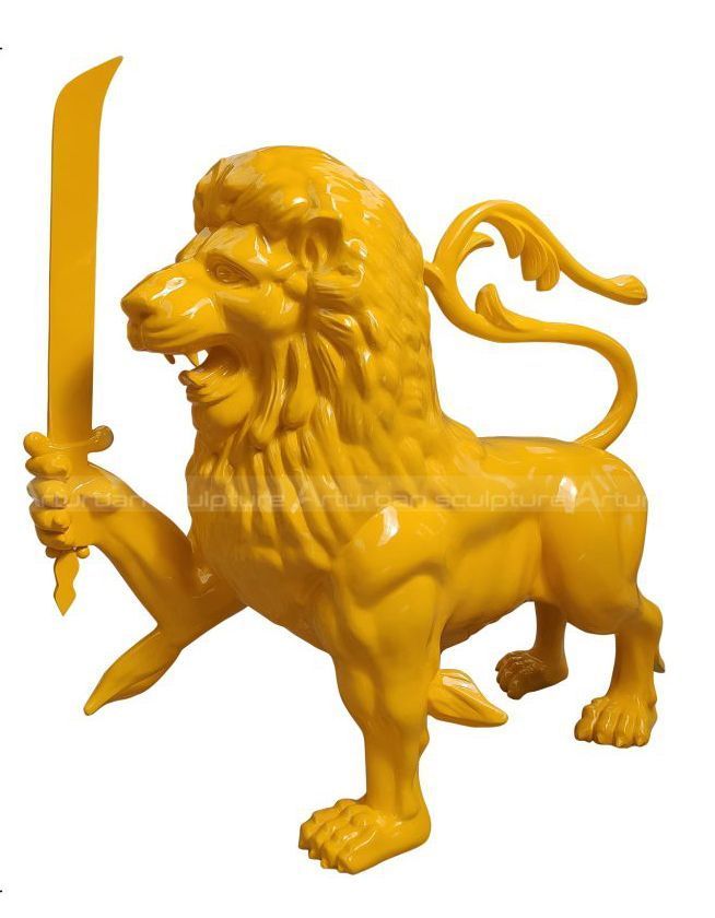 fiberglass lion statue