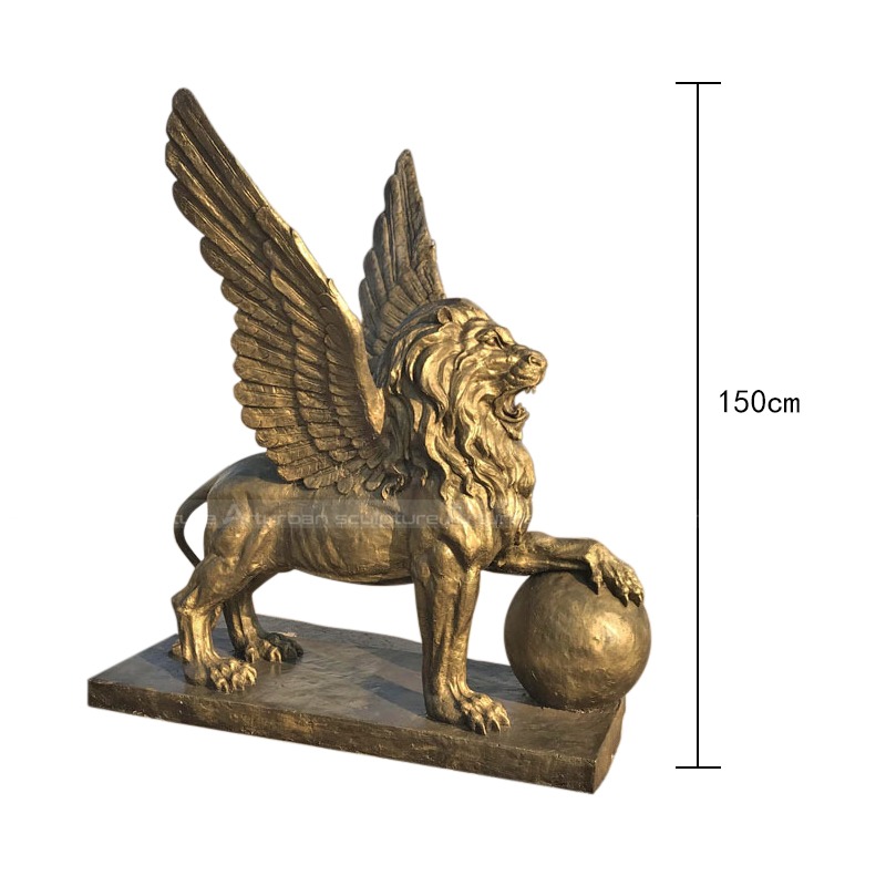 flying lion statue