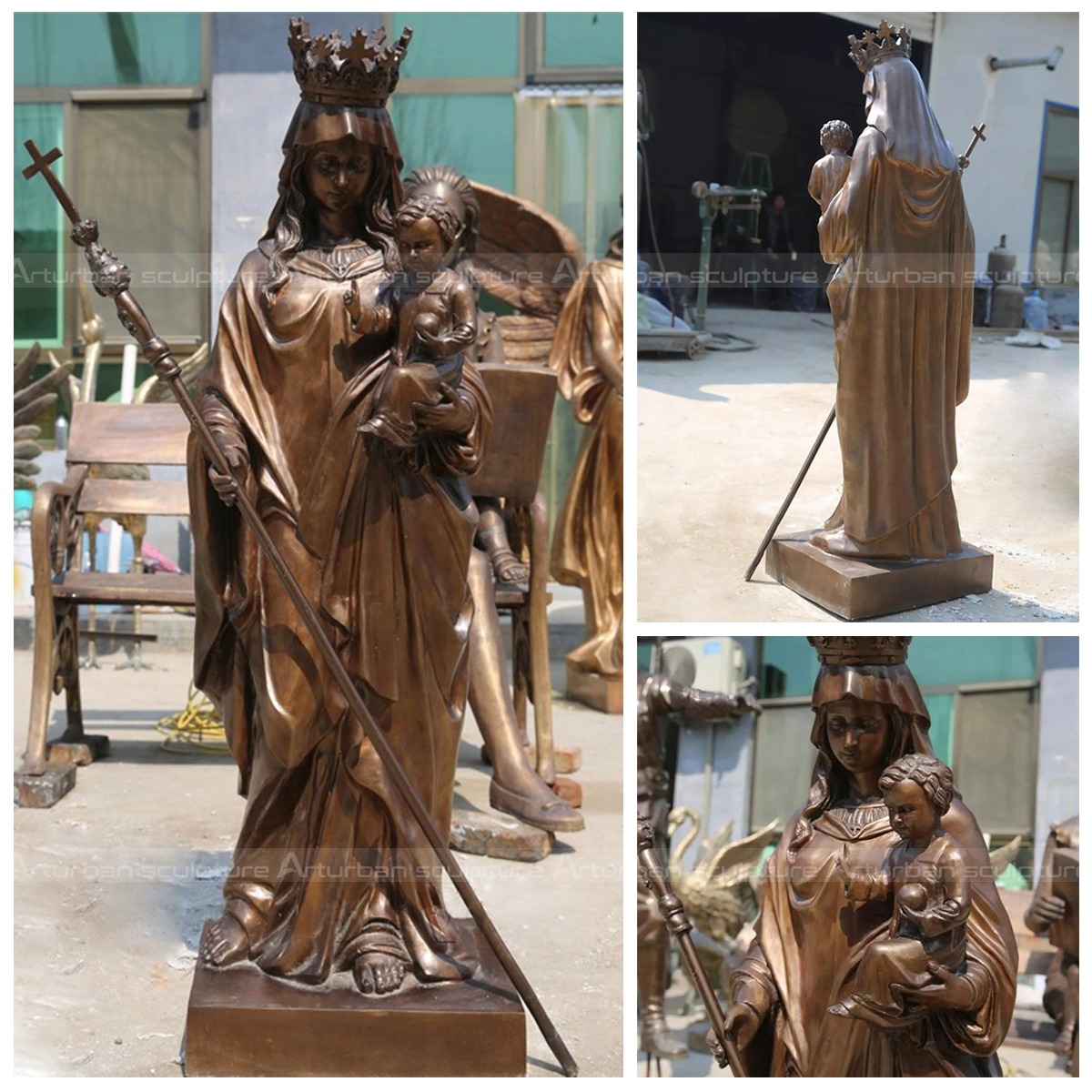 Mary And Jesus Sculpture