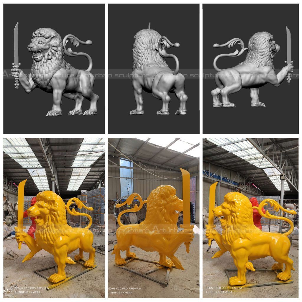 Fiberglass Lion Statue