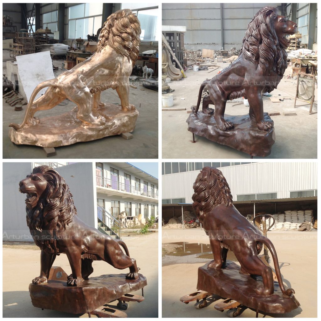 bronze lion statues for sale