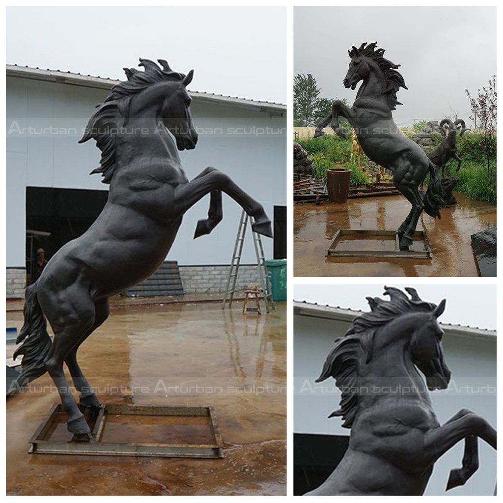 Statue de cheval en bronze d'extérieur