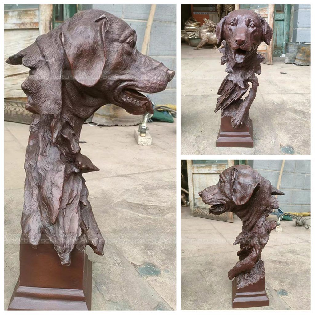Escultura de Cabeza de Perro