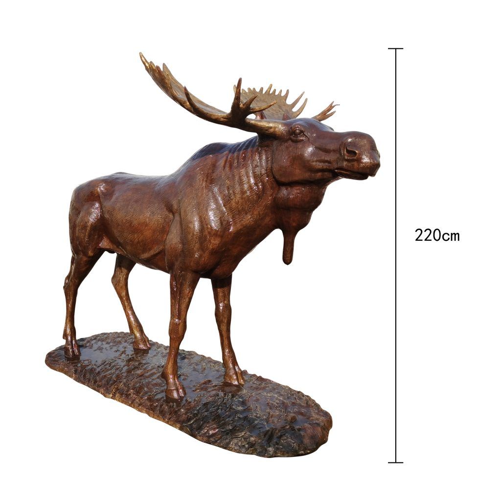 bronze moose statue