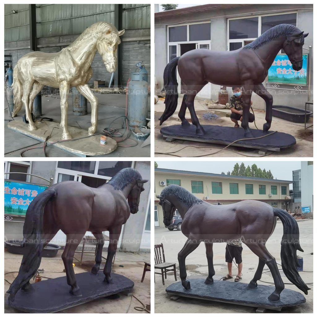 bronze horse statue life size