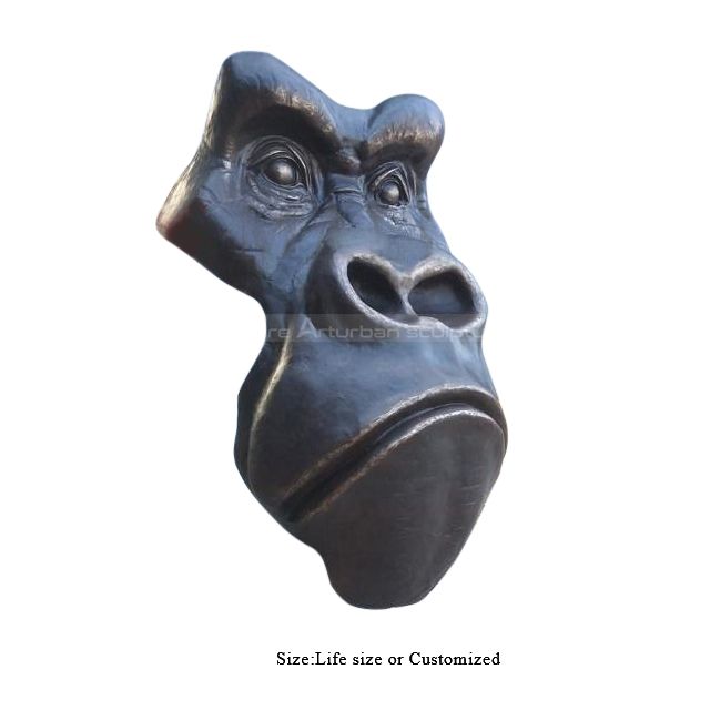 gorilla head statue