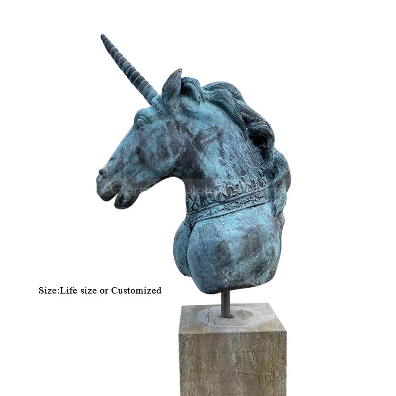 unicorn head sculpture