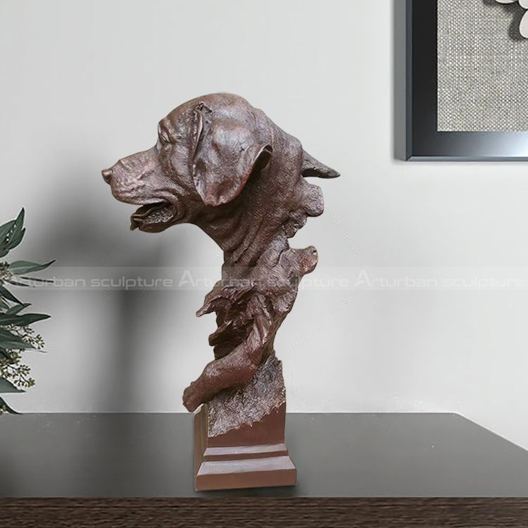 Dog Head Sculpture