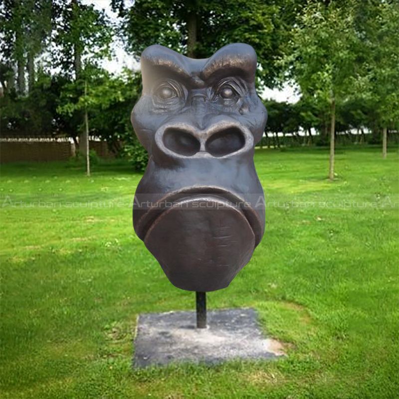 Gorilla Head Statue