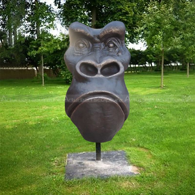 gorilla head statue