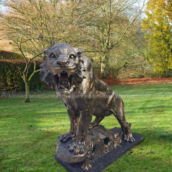 Antique Bronze Tiger Statue