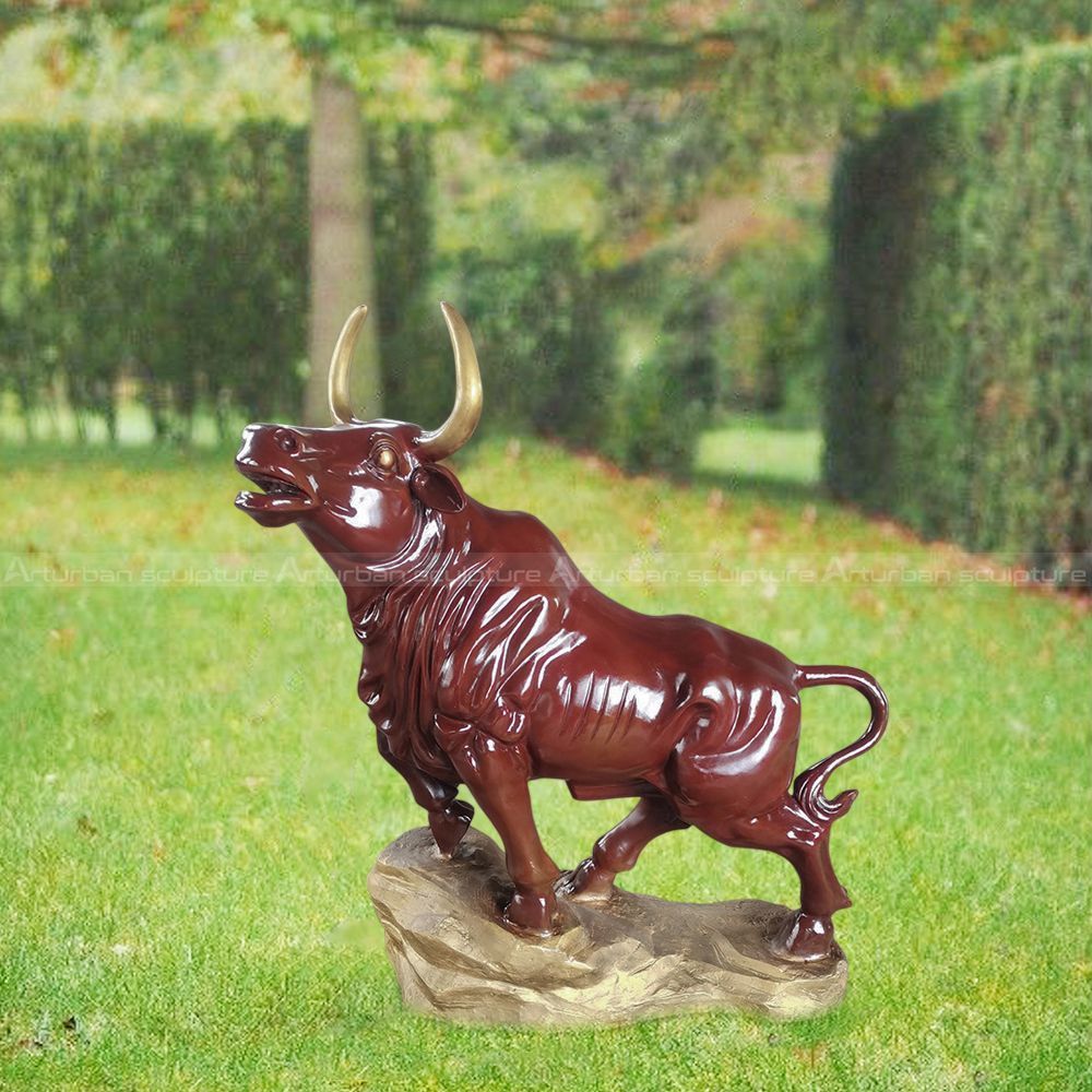 bronze cow sculpture