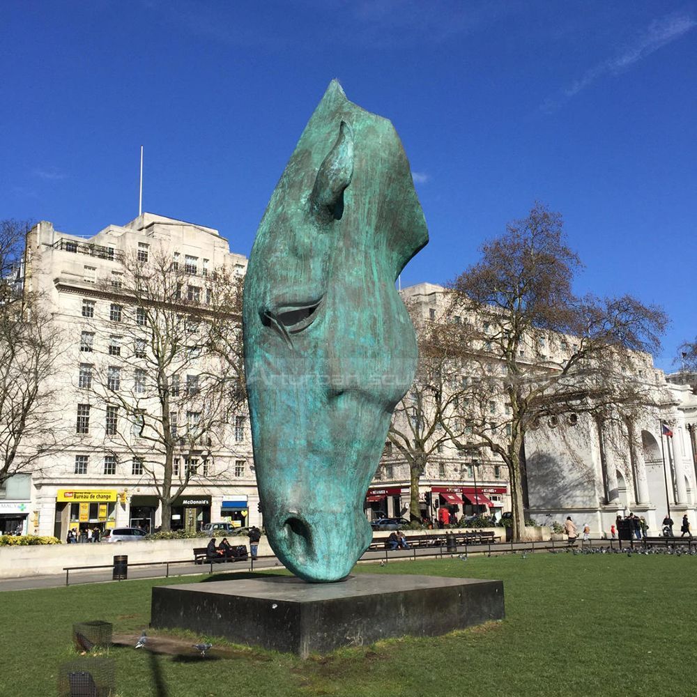 still water horse head statue