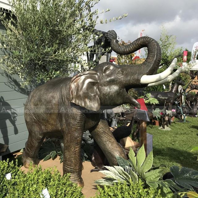 Elephant Statue Garden Decor