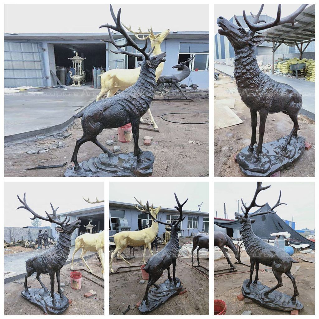 large elk statue