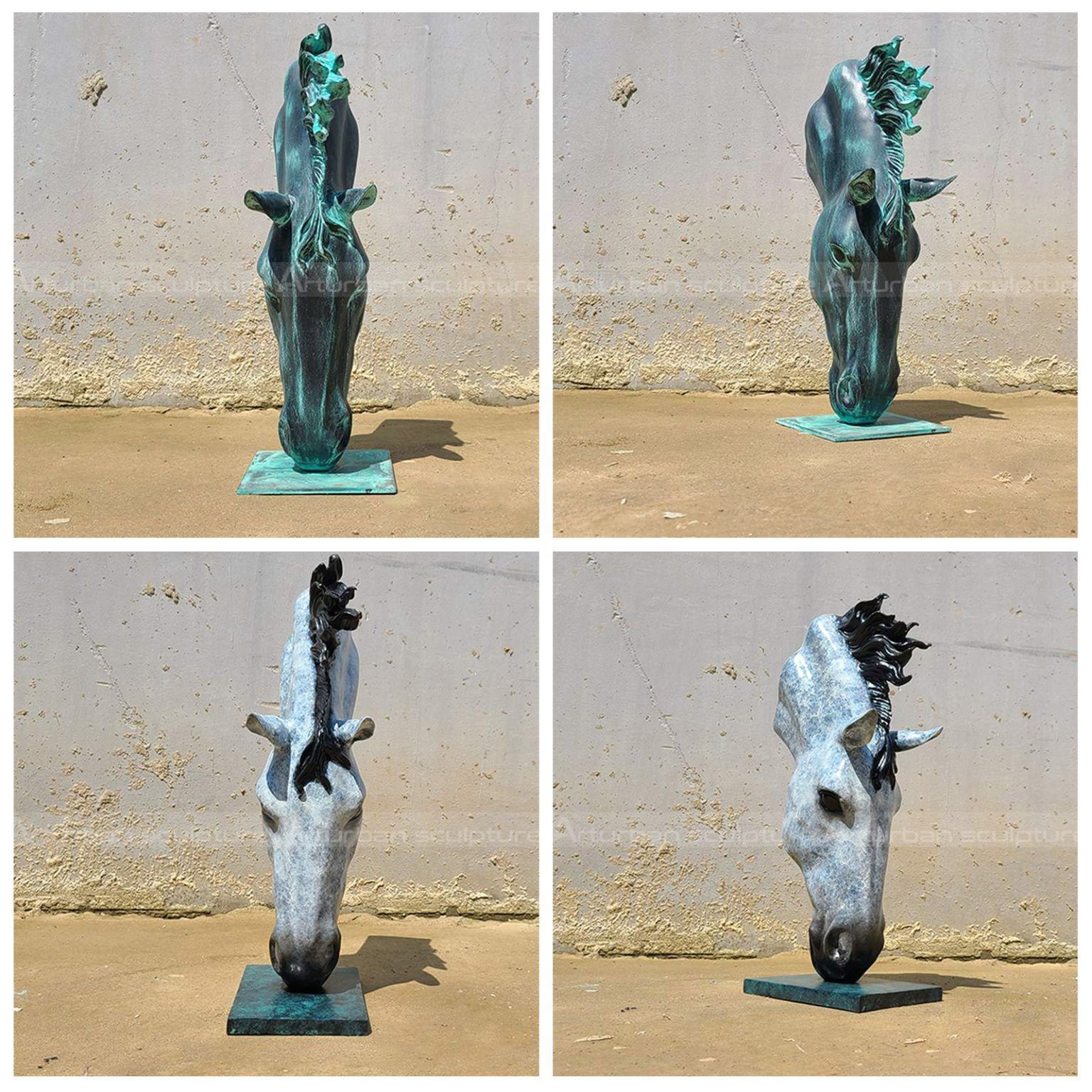 Large Horse Head Sculpture