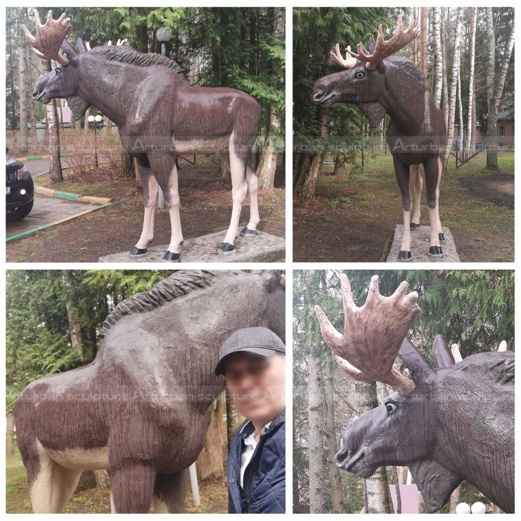 Outdoor Moose Statue