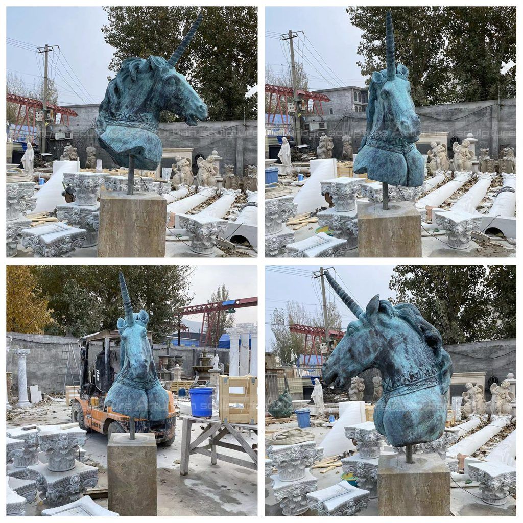 Unicorn Head Sculpture