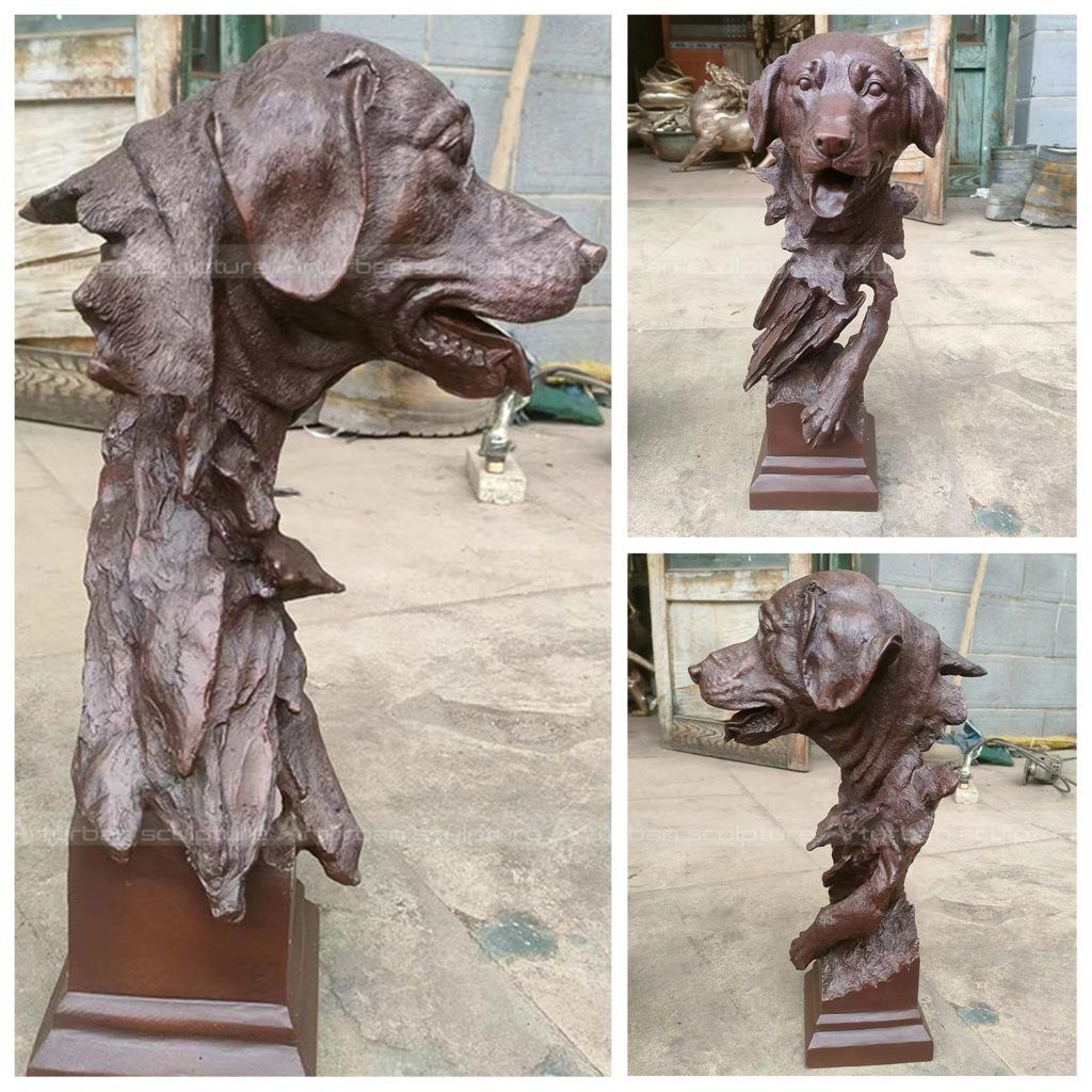 Dog Head Sculpture