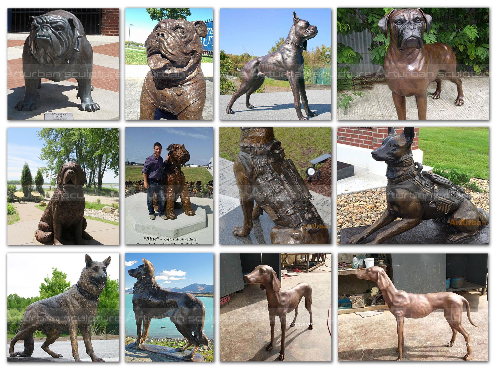 large dog statue