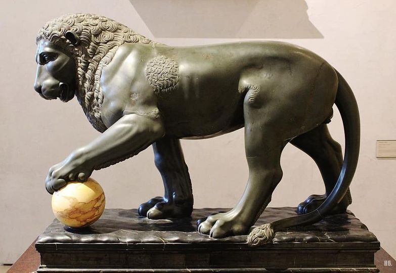 Marble Lion Sculpture