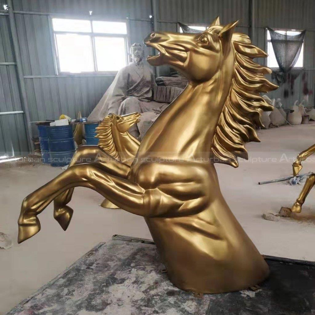 rearing horse statue