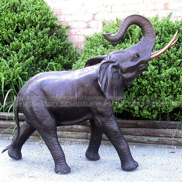 outdoor elephant water feature