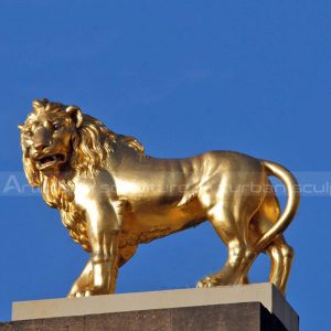 standing lion statue