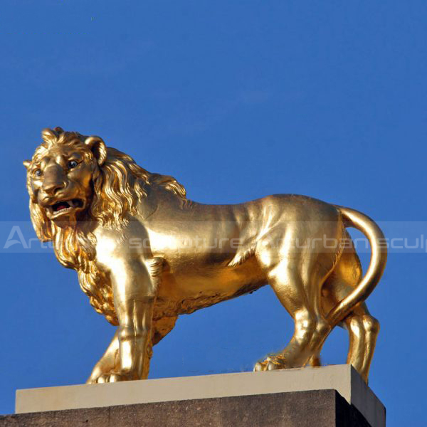 standing lion statue