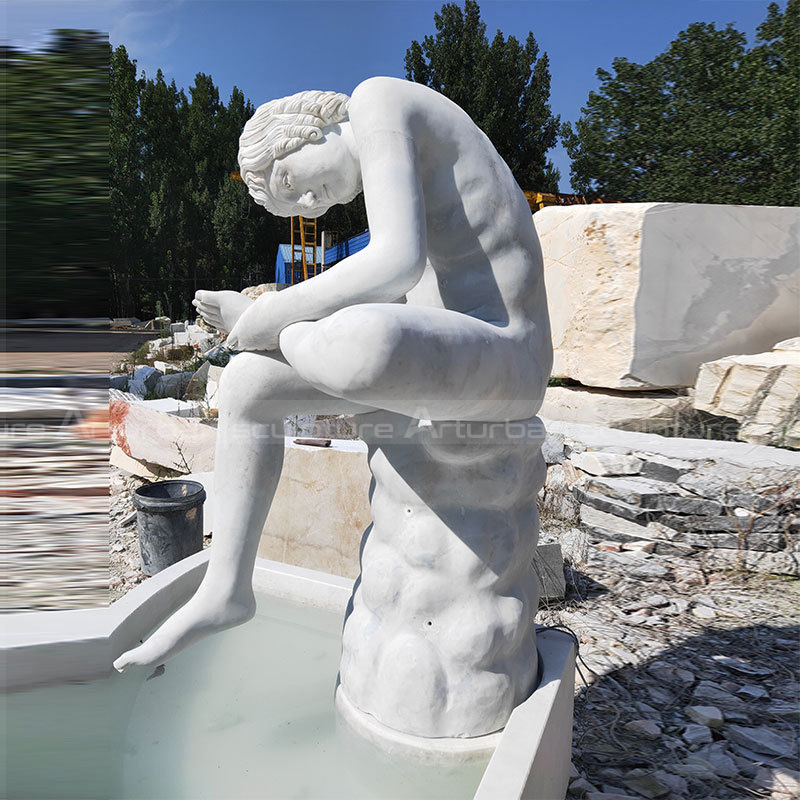 marble boy statue