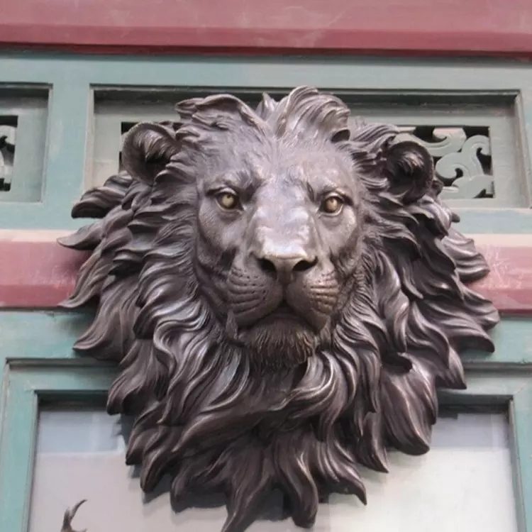 lion head wall sculpture