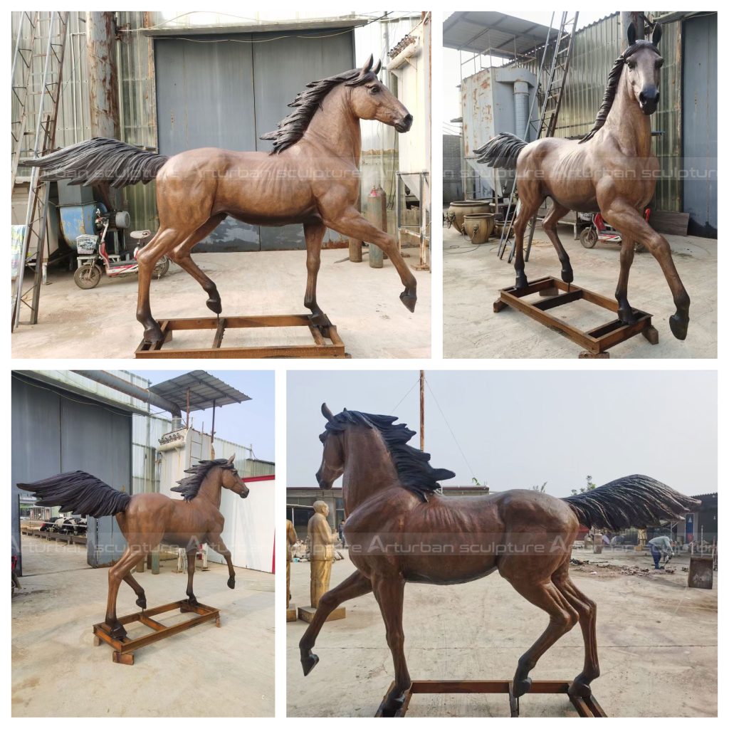 outdoor bronze horse statue