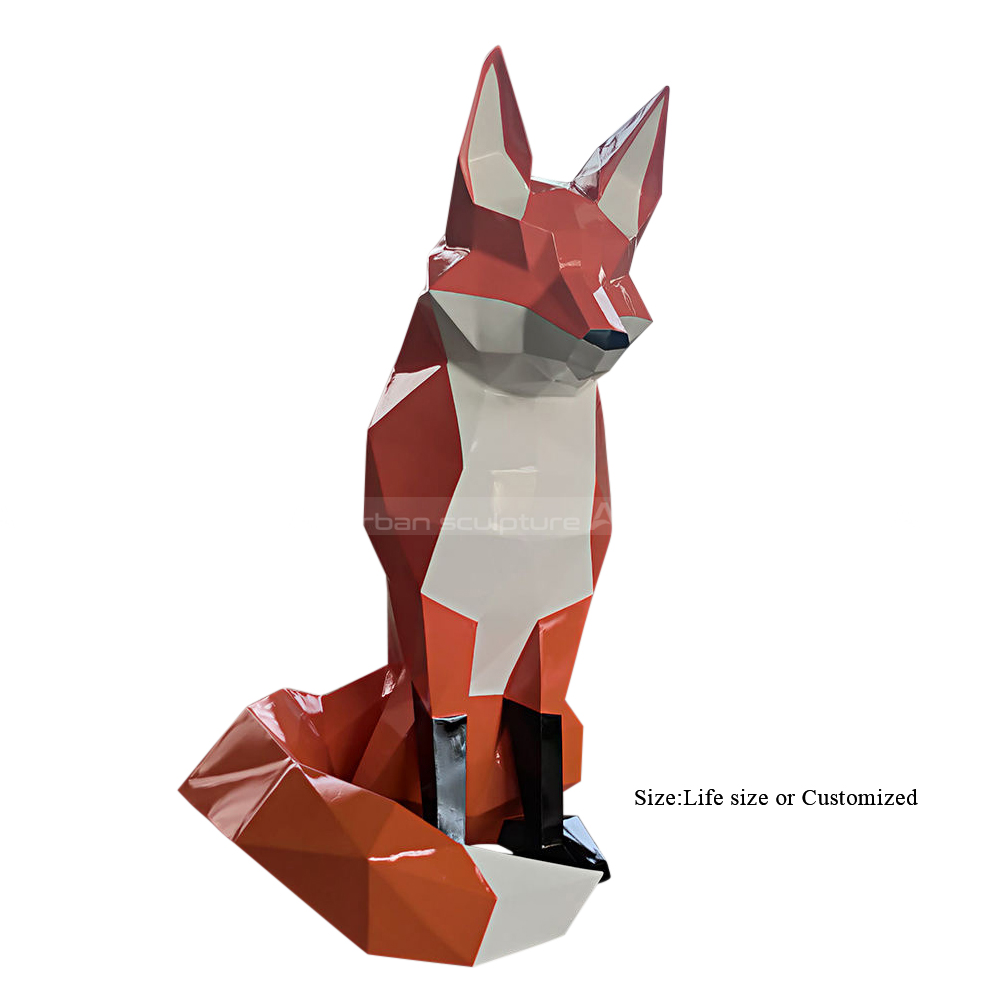 Geometric Fox Sculpture