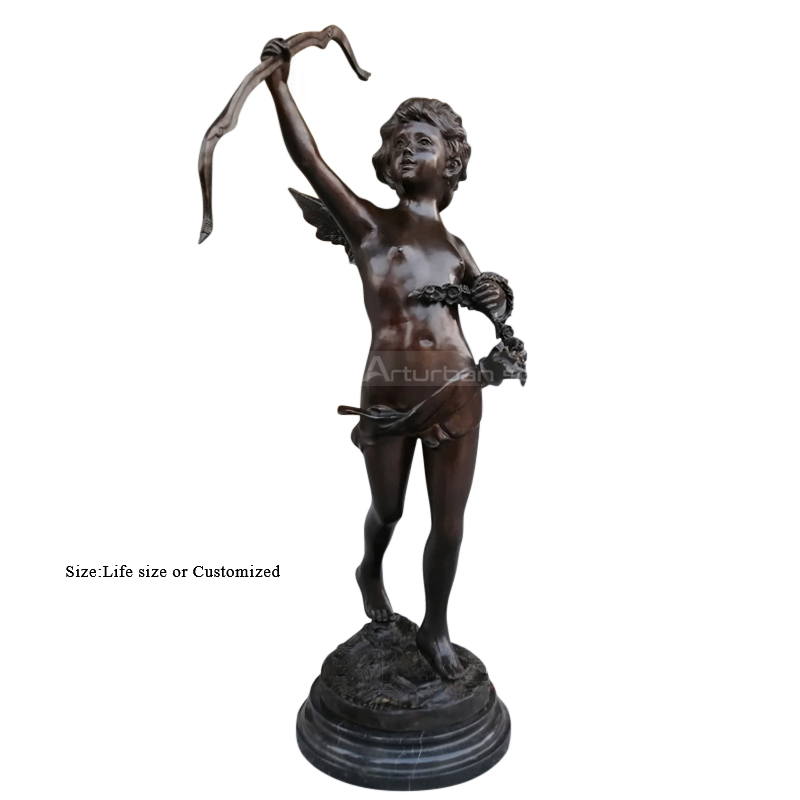 bronze cupid sculpture