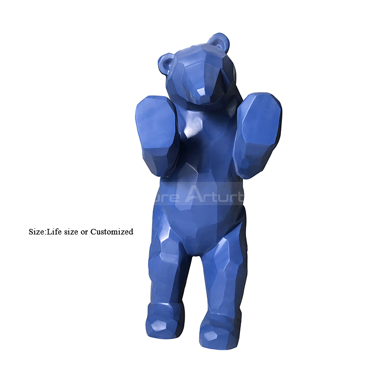 geometric bear sculpture