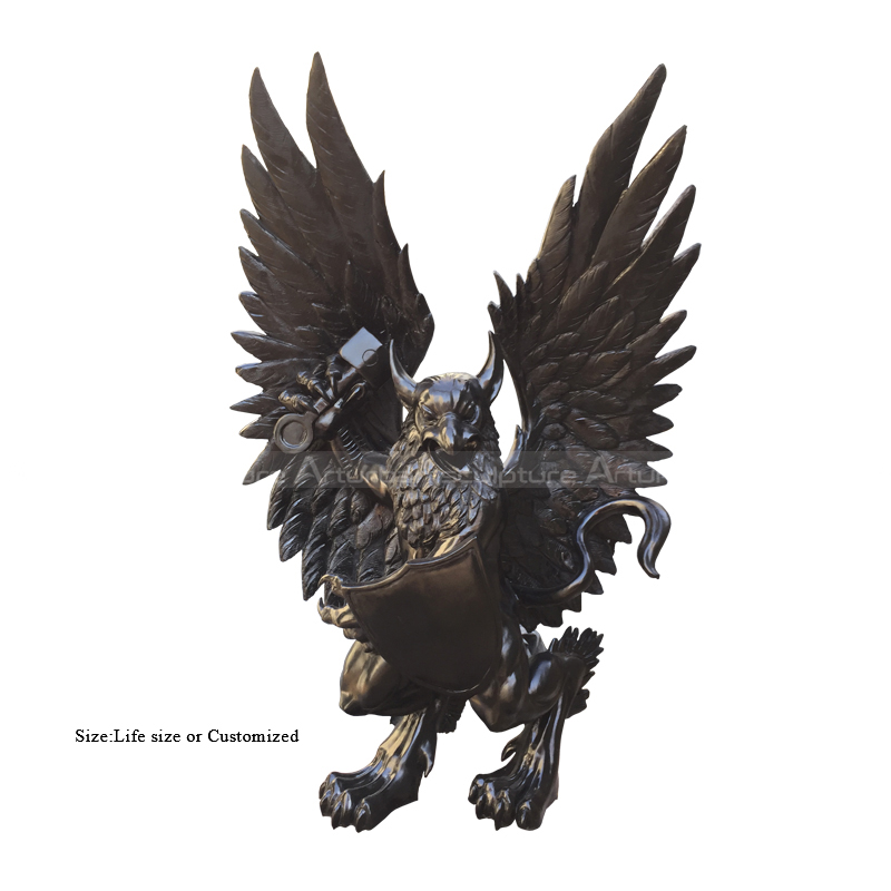 outdoor griffin statue