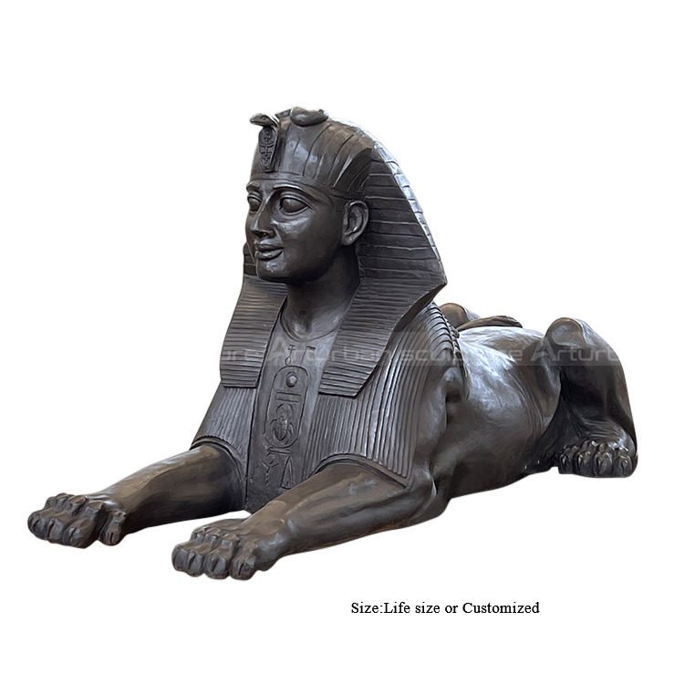 bronze sphinx statue