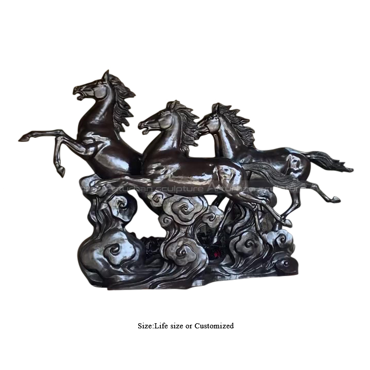 black stallion horse figurine