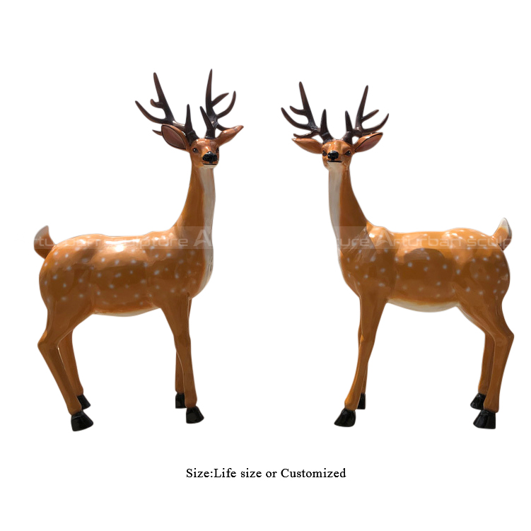 large resin deer statue