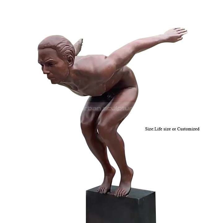 bronze diver sculpture