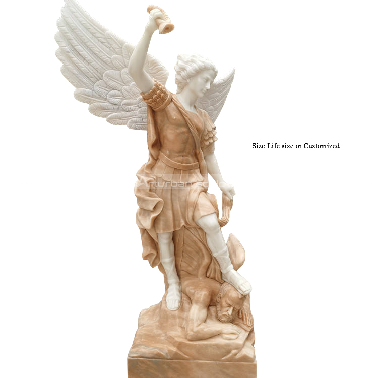 st michael marble statue