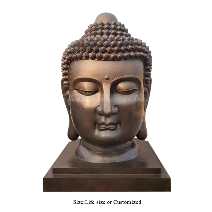buddha head statue outdoor