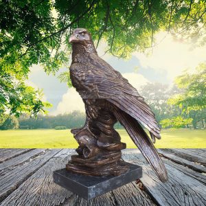 antique bronze eagle statue