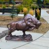 charging bull figurine