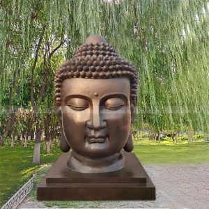 buddha head statue outdoor